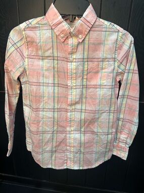 Janie and Jack Pink Plaid Button-Down Shirt